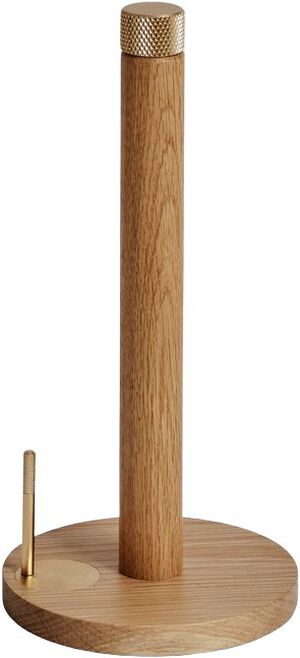 SINA Kitchen Roll Holder Oak Brass
