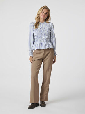 Possa Stripe Smock Blouse