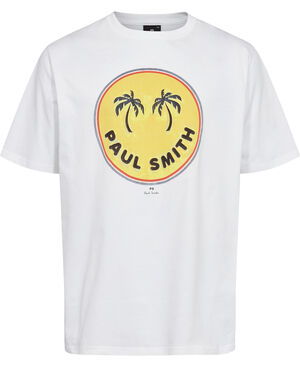 MENS REG FIT SS T SHIRT PALM TREES