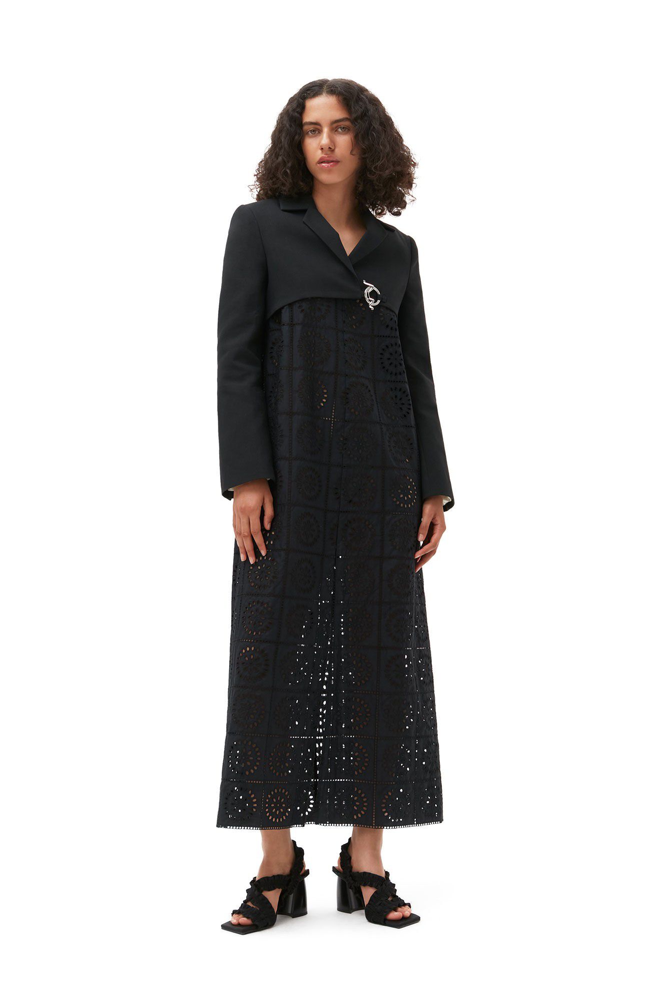 Beskuren kavaj i kostymtyg av bomull