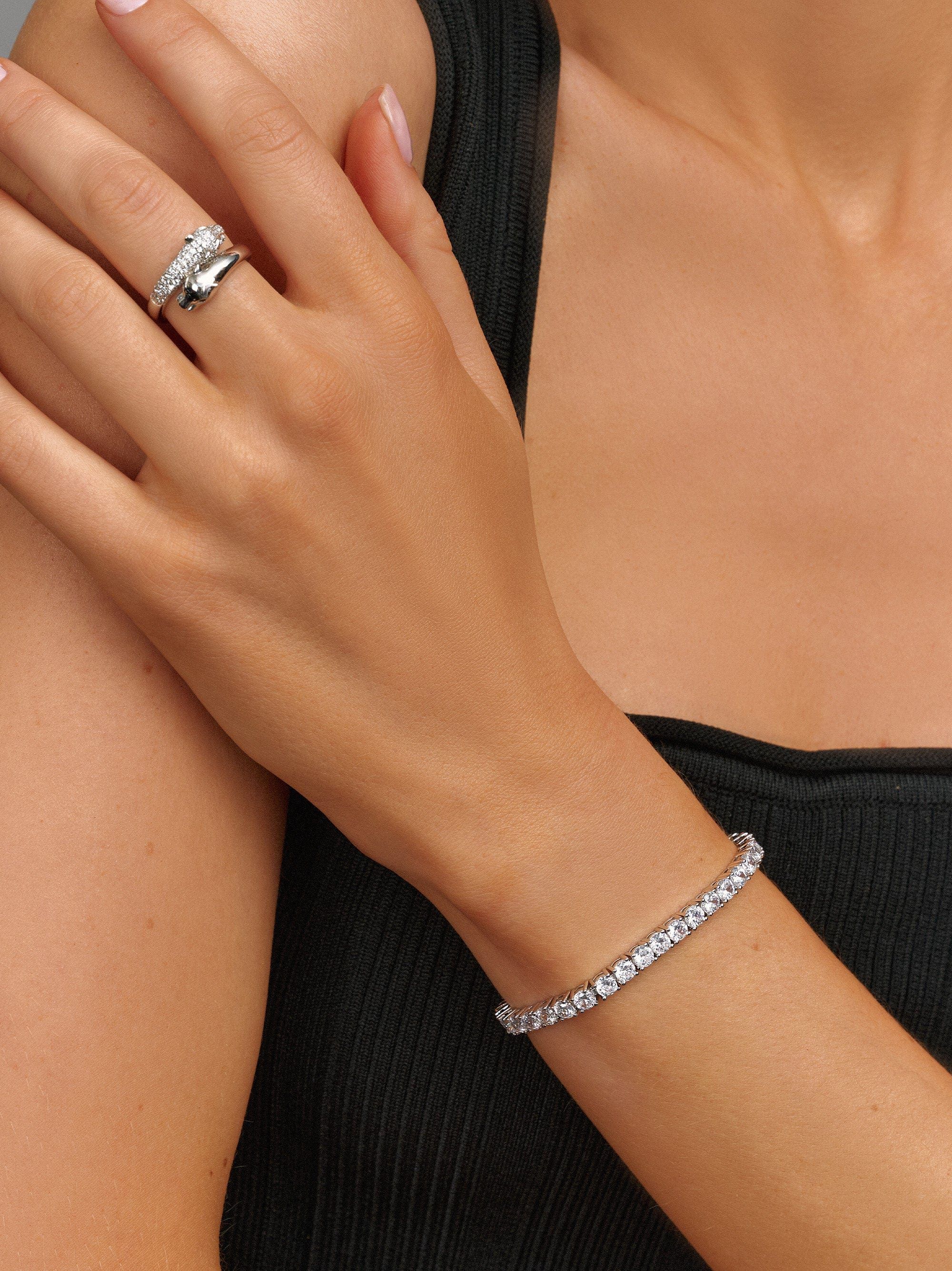 Women's Tennis Bracelet in Silver