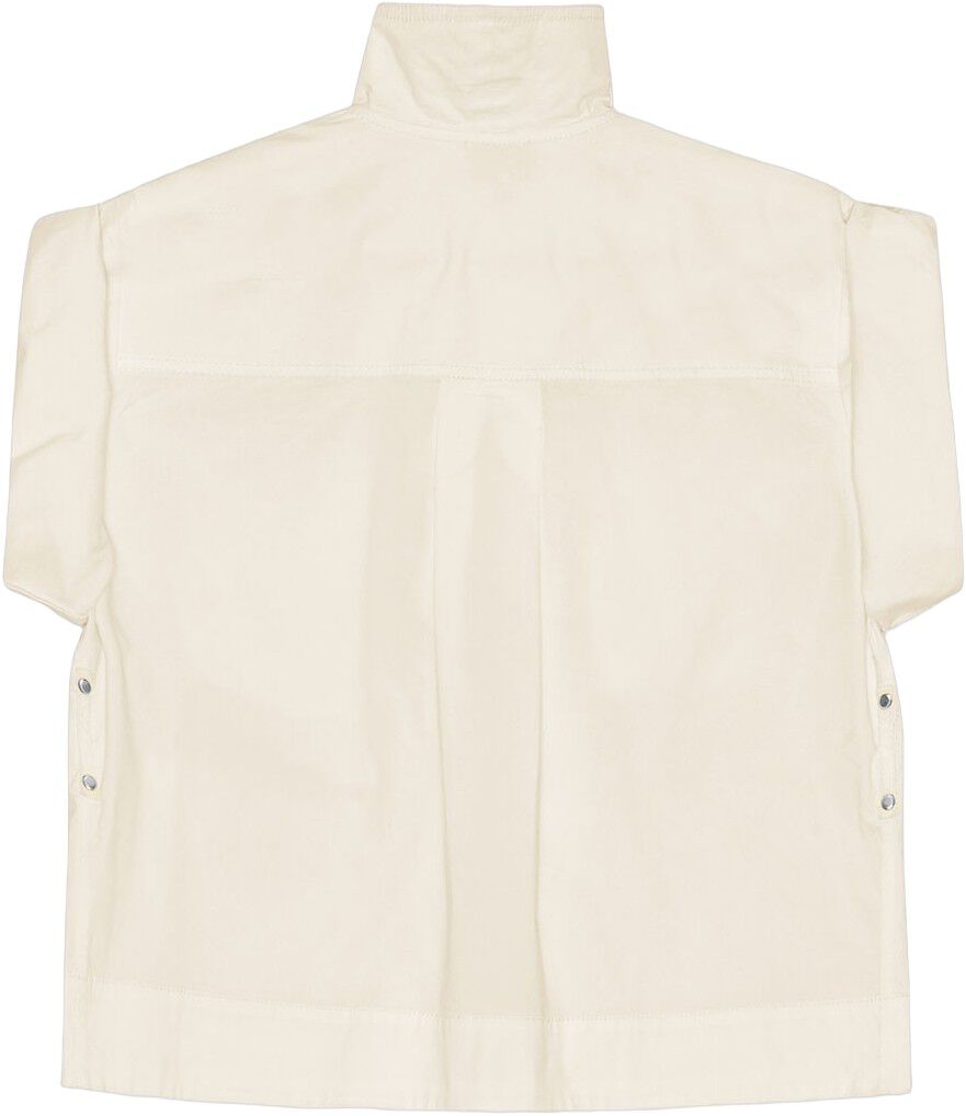 Stretch Cotton Cowl Neck Blouse