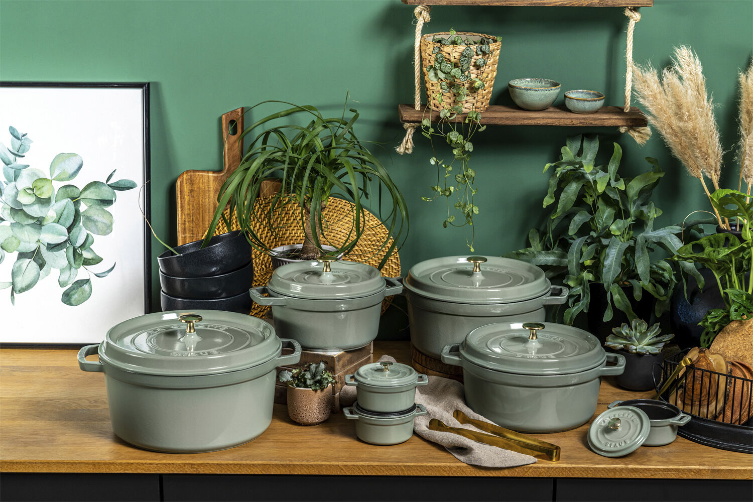 Gryta 24 Eukalyptus Rund Gjutj&auml;rn