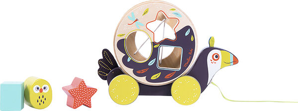 Moulin Roty - Træklegetøj - Tukan puttekasse