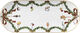 Star Fluted Christmas fat oval 39 cm