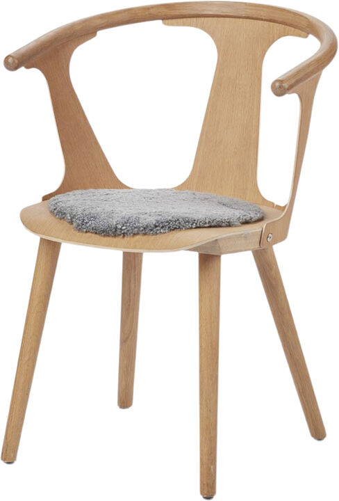 Seat Cover, Short-Wool Curly New Zealand Sheepskin, Round Ø34 cm Light