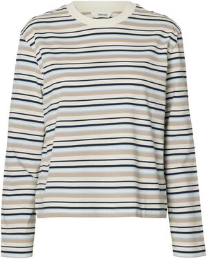SLFESSENTIAL LS STRIPED BOXY TEE NO