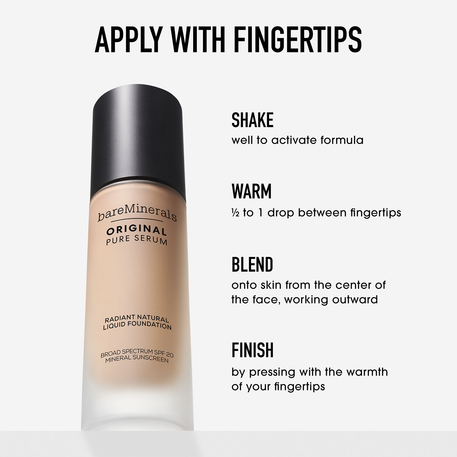 Original Pure Serum Radiant Natural Liquid Foundation Mineral SPF 20 M