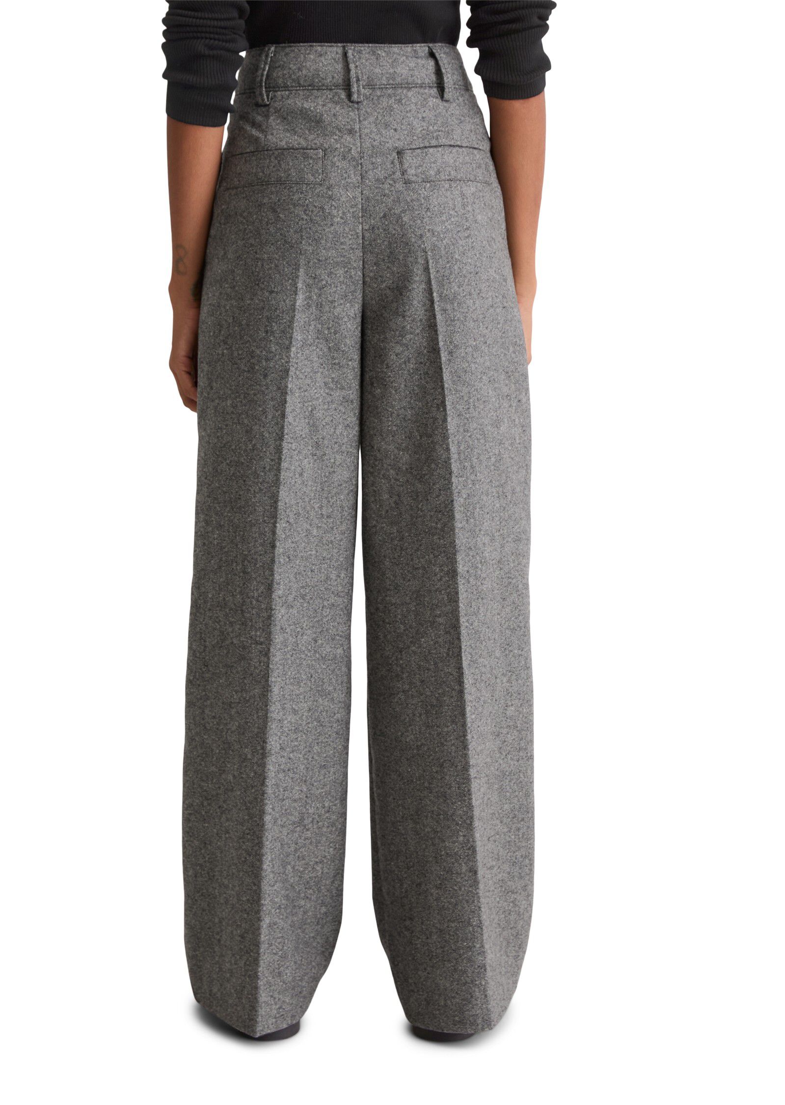 Pants, wide leg, tailored, zip fly