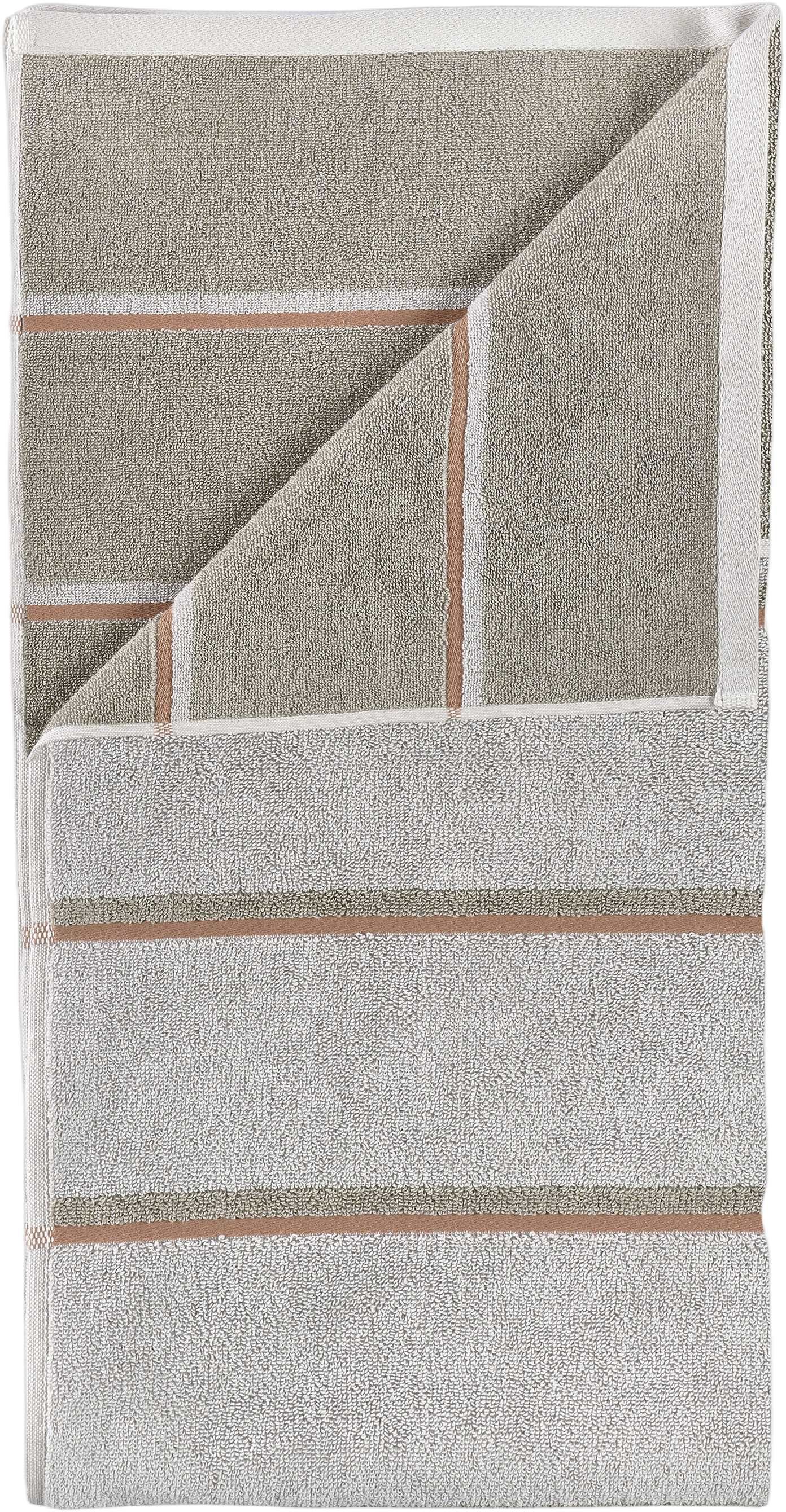 Handduk Sauna 50x100 White/Soft Grey/Eucalyptus