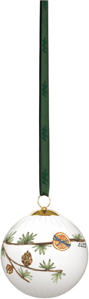 Hammersh&oslash;i Christmas Kugle 2025 &Oslash;6 cm hvid m. deko