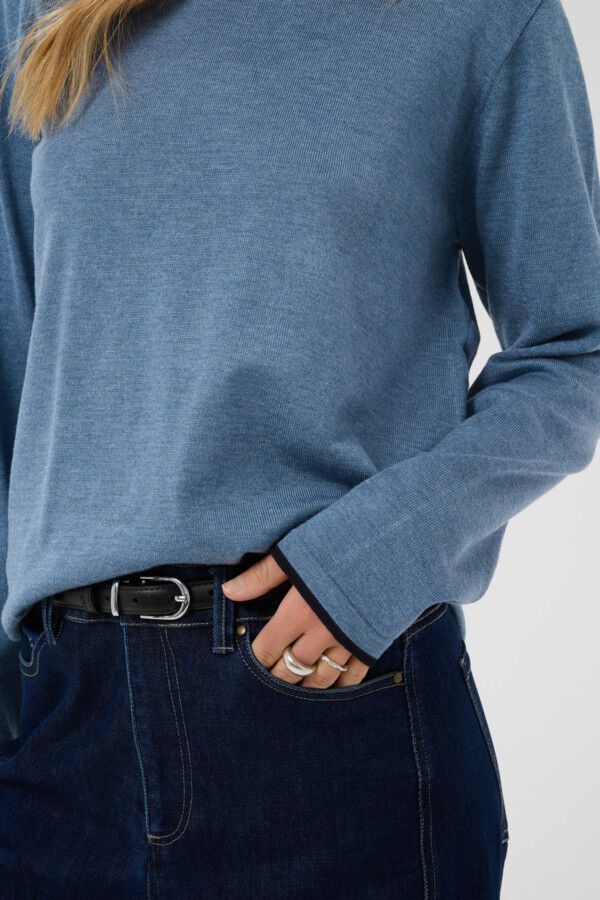MilaSZ LS Contrast Pullover
