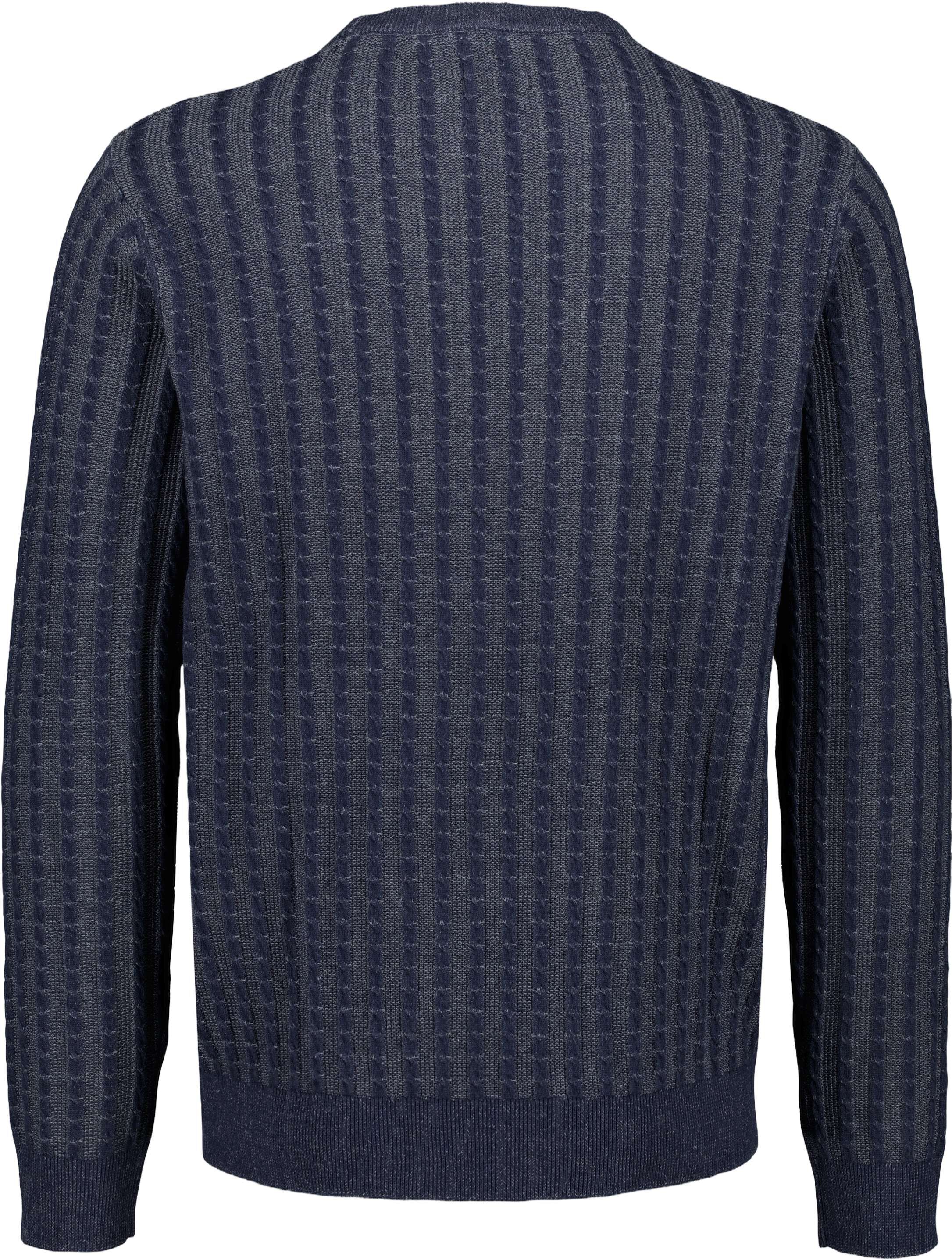 Recycled cable knit o-neck L/S