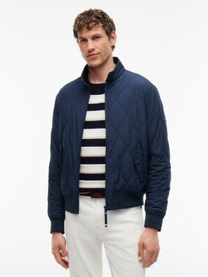 Water Repellent Packable Quilted Harrington Jacket