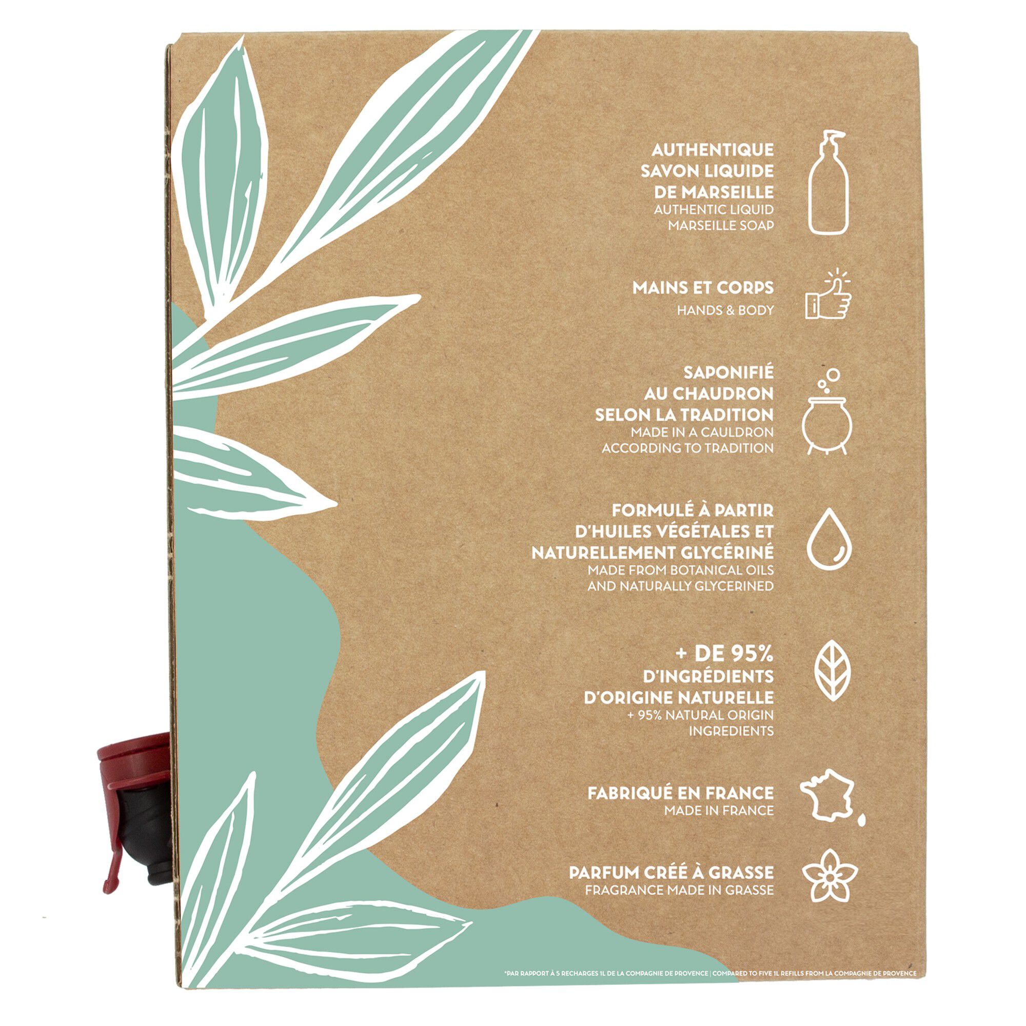 LIQUID MARSEILLE SOAP REFILL COTTON FLOWER 3 L