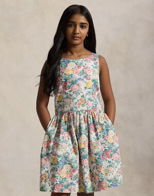 PRINTED 50S POPLIN-CLSSAFLRLDRS-DR-