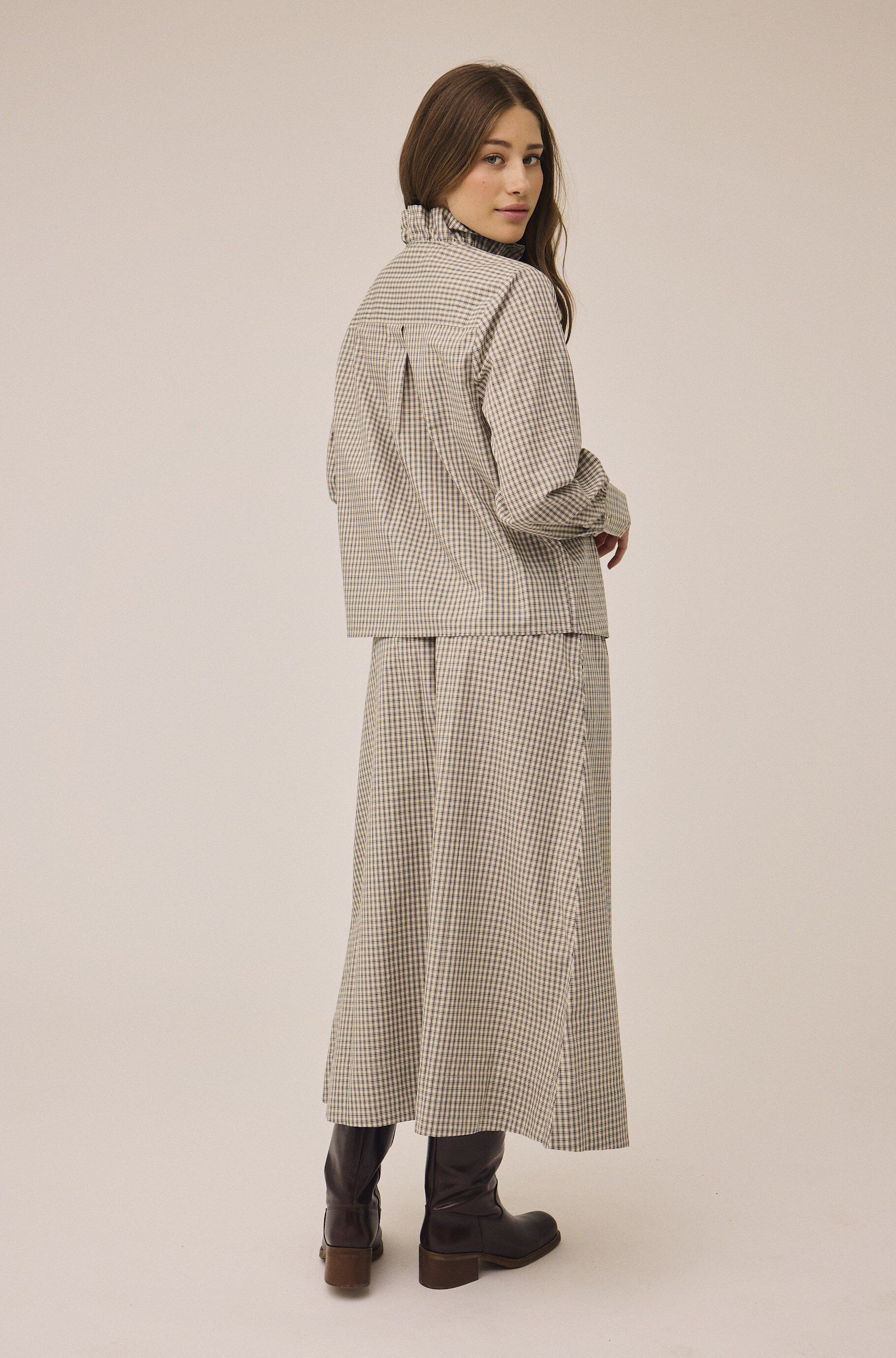 Ellen 2 Check Skirt - 100% Cotton GOTS