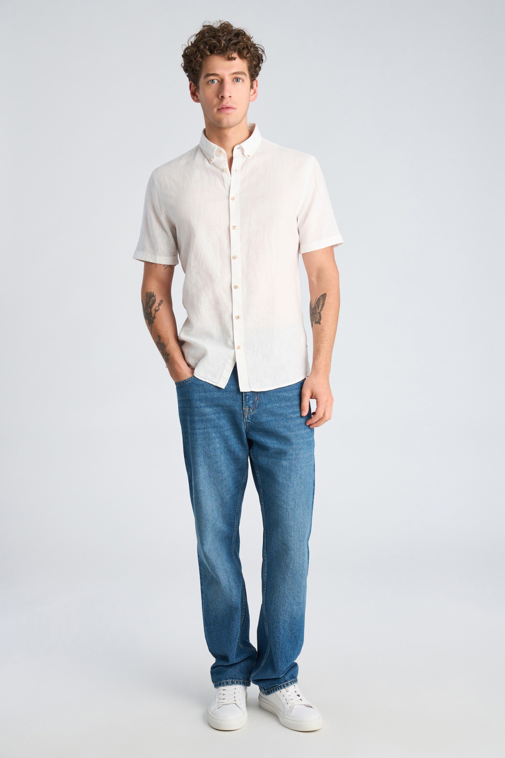 Cotton/linen shirt S/S