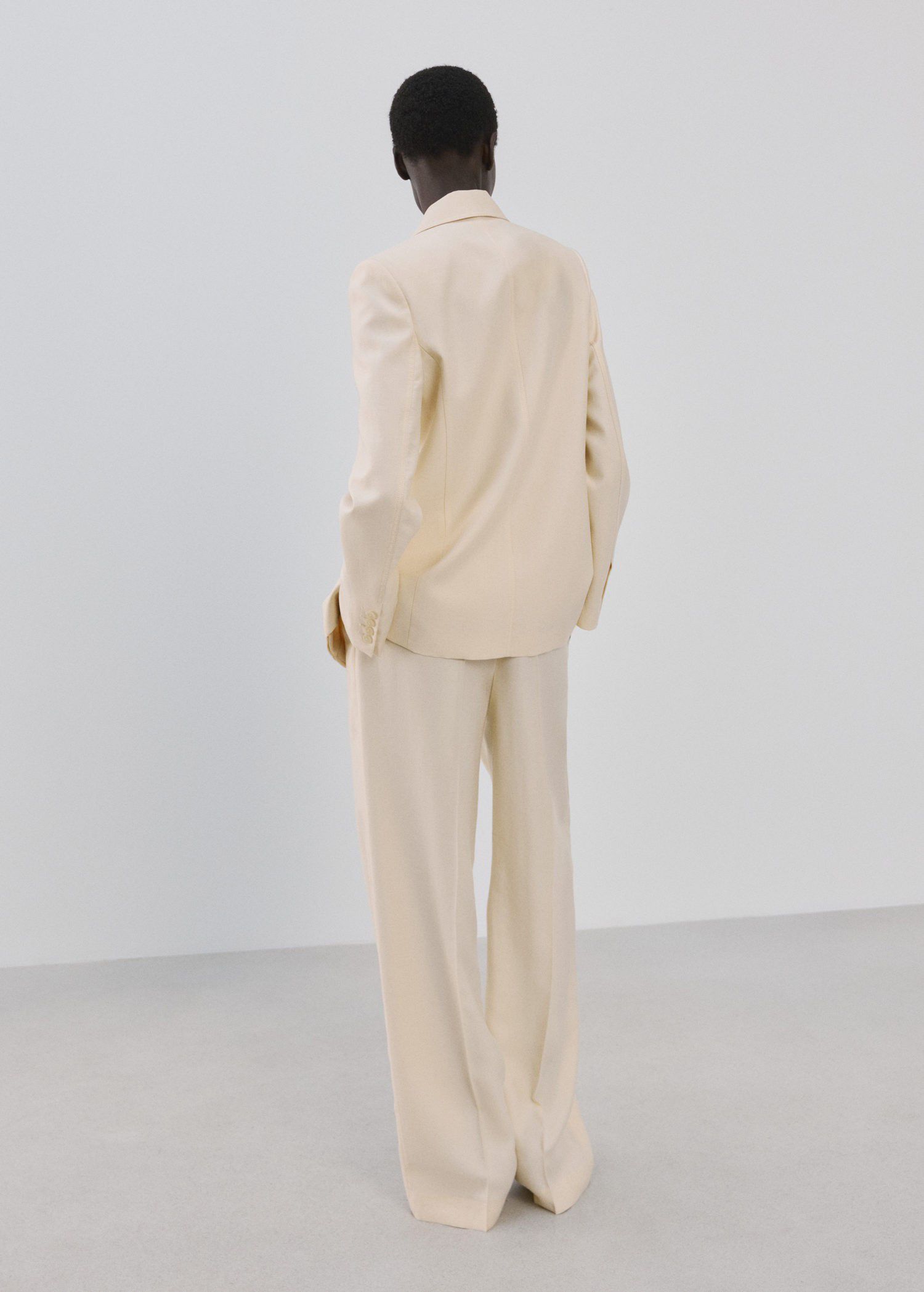 Low-rise lyocell trousers