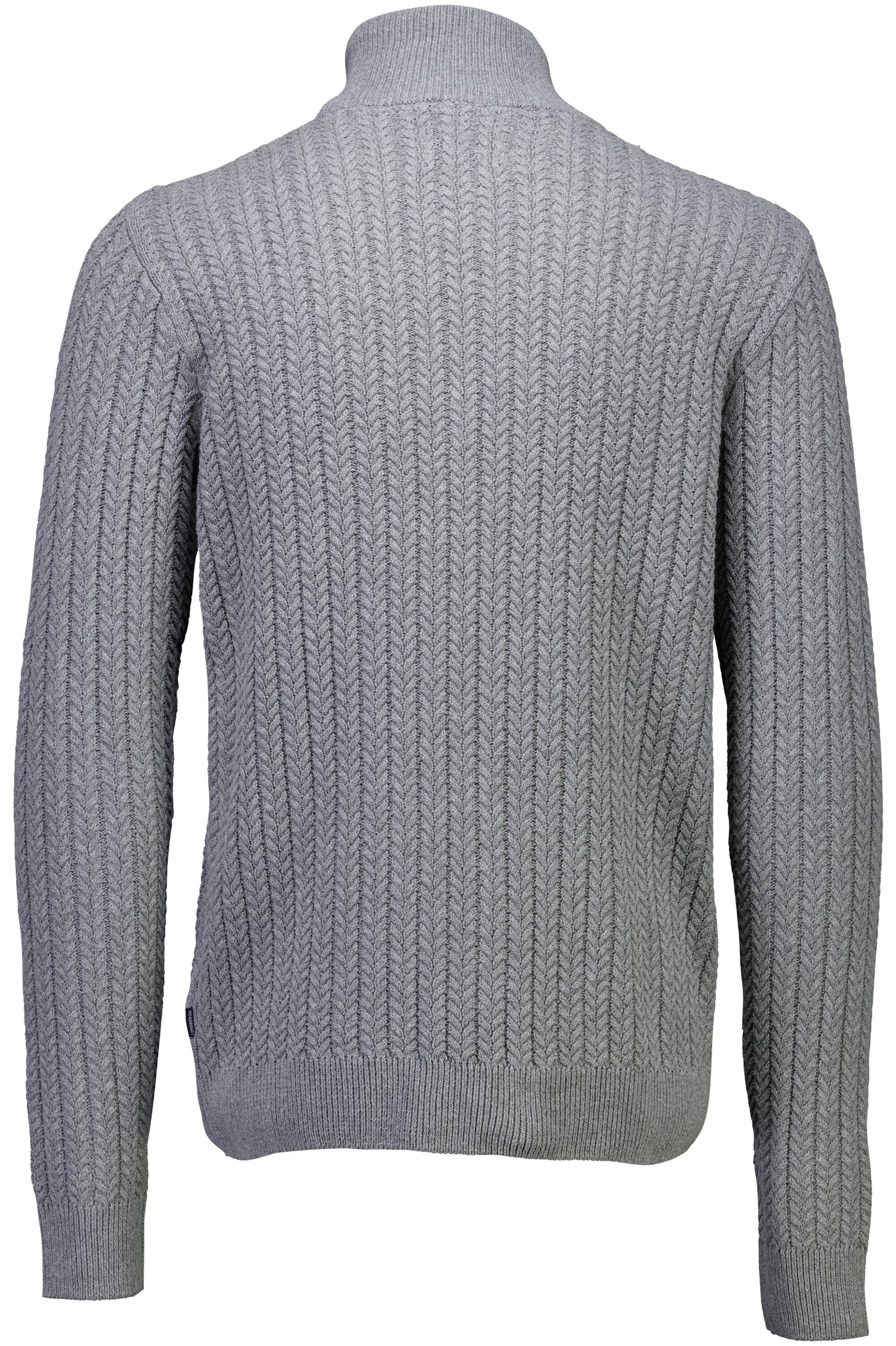 Recycle cabel knit half zip