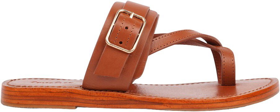 OLIO - ADJUSTABLE LEATHER SANDAL W/ LARGE BUCKLE
