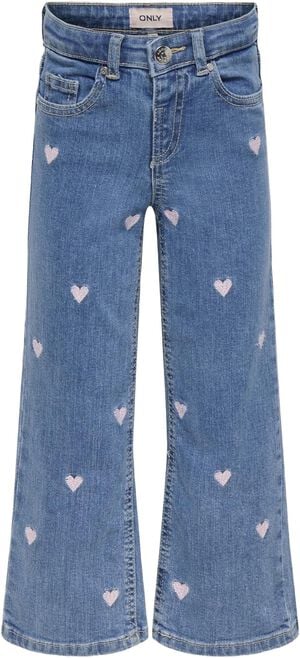 KMGJUICY WIDE LEG HEART EMB JEANS N