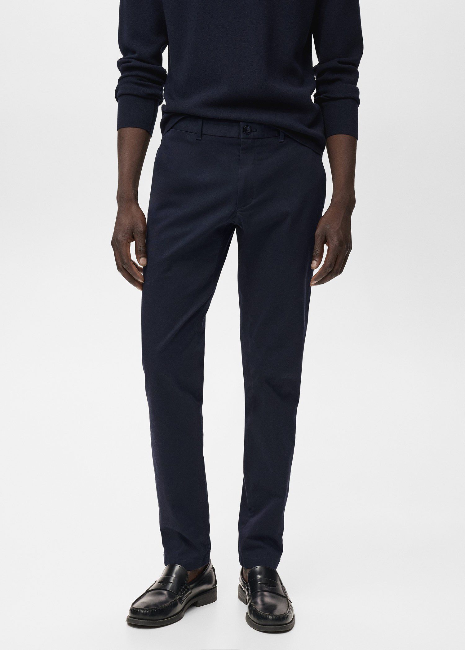 Barna slim-fit twill chino trousers
