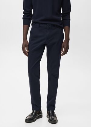 Barna slim-fit twill chino trousers