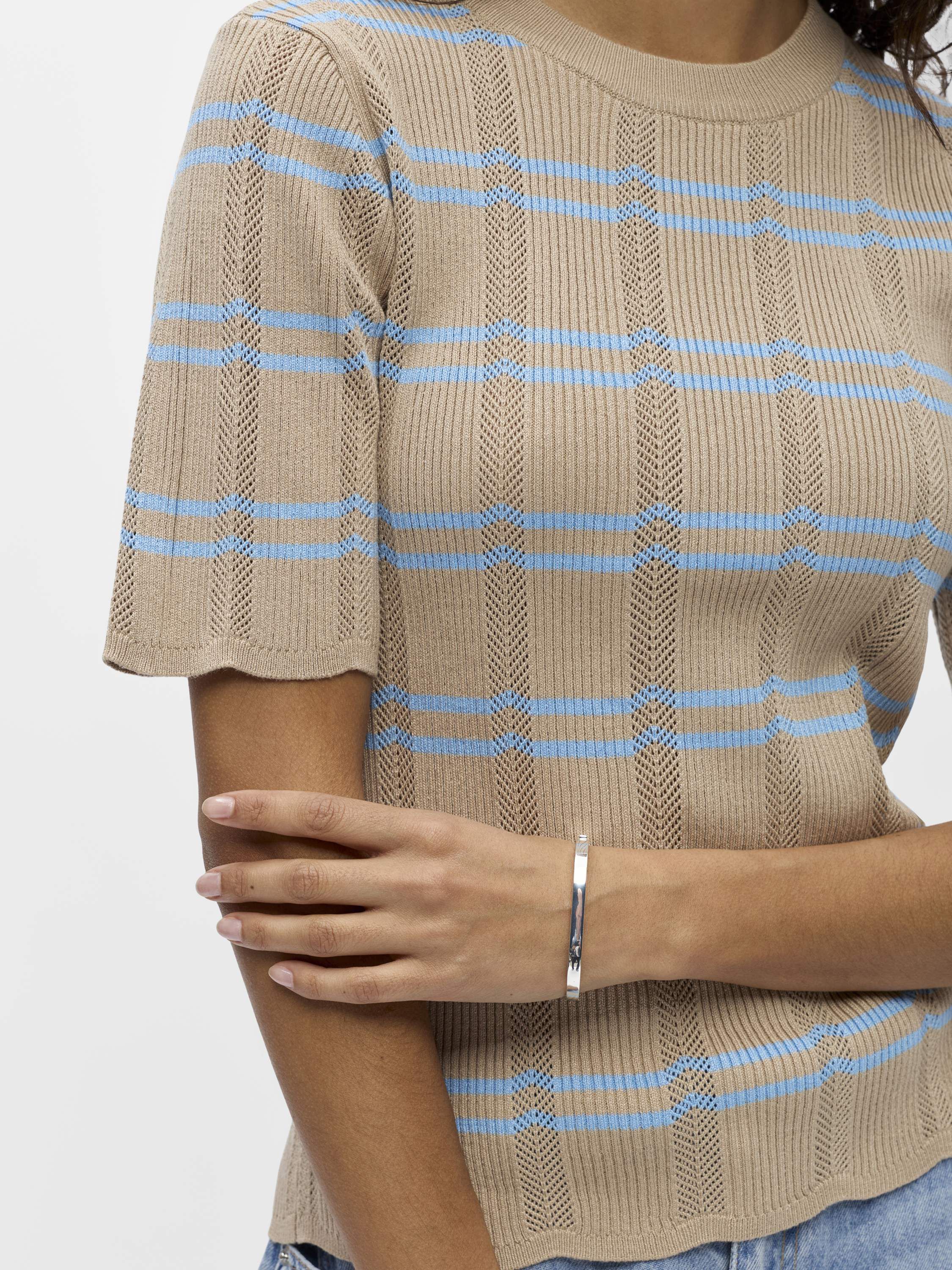 OBJEBBA S/S RE KNIT TOP E SS FAIR 2