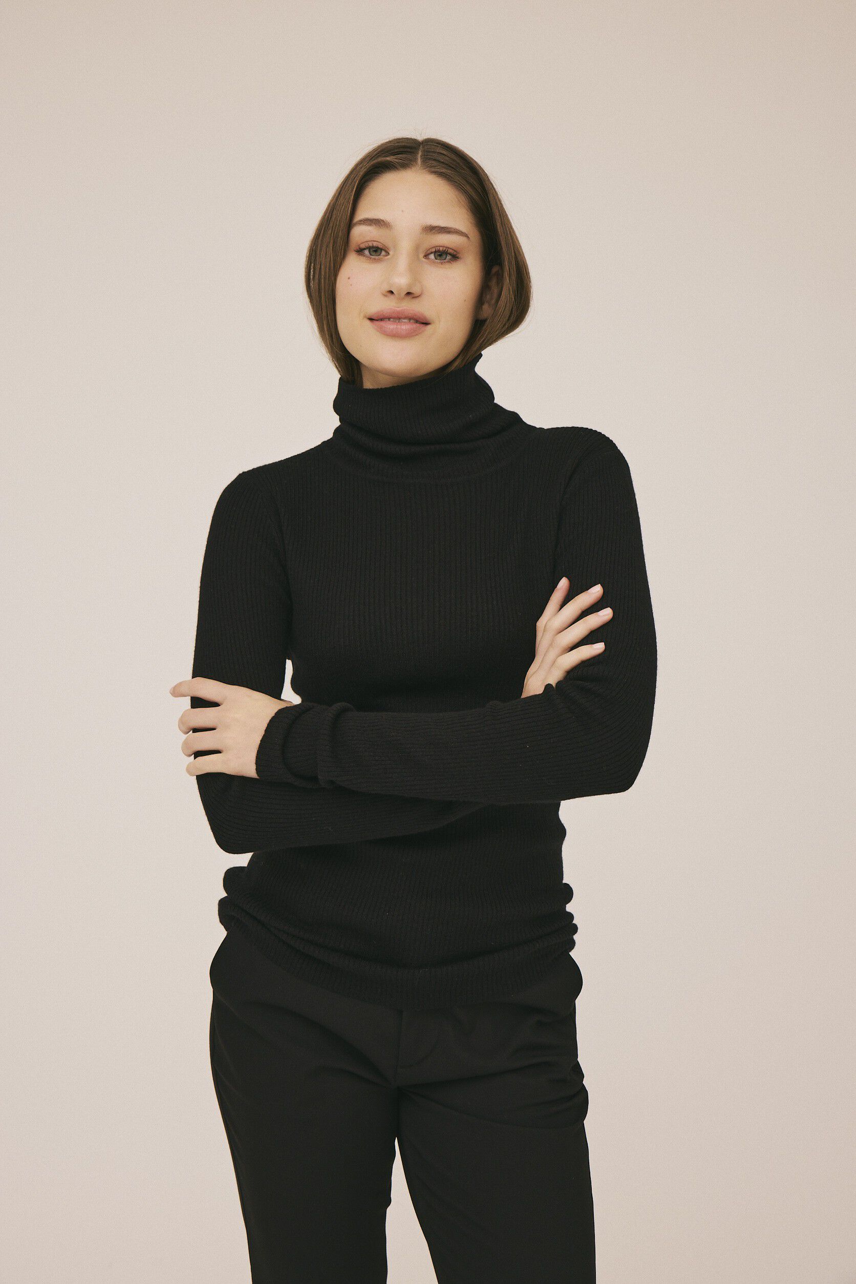 Torino 2 H&oslash;jhalset strik - Merino uld mix