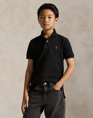 Slim Fit Cotton Mesh Polo Shirt KIDS