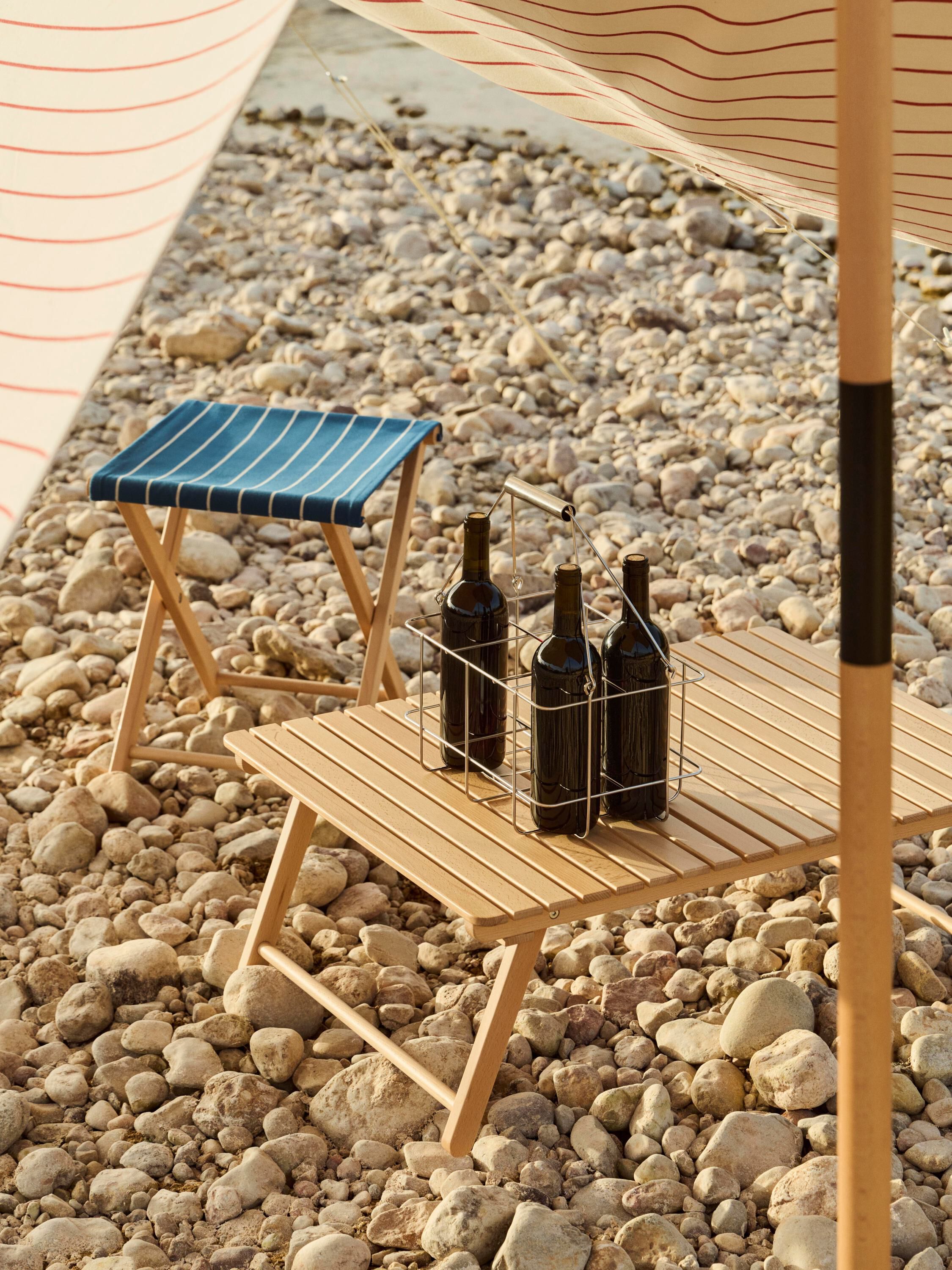 Outdoor Market Folding Table - Small - Natural