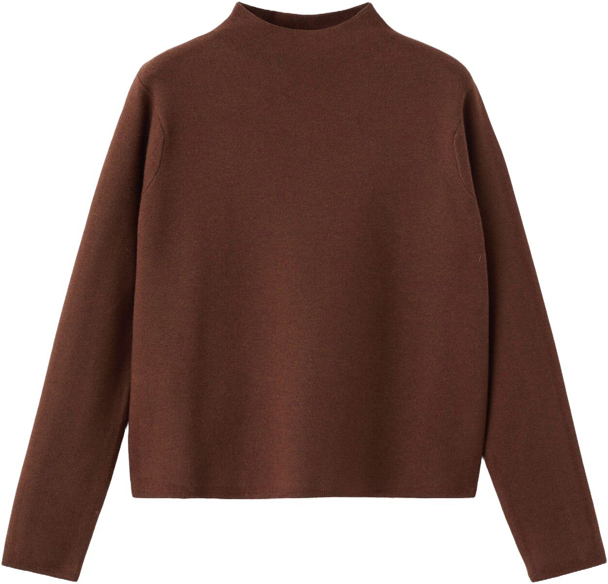 Knitted sweater with perkins neck