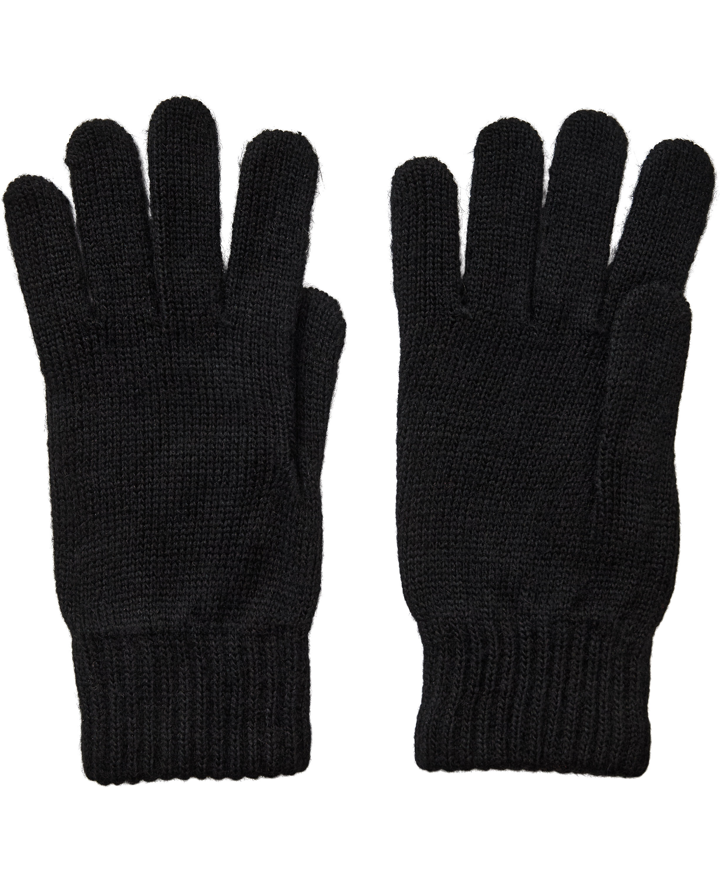 2 Pack Knitted Gloves Black