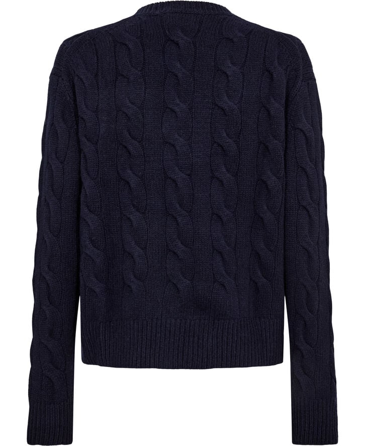 Cable-Knit Wool-Cashmere Sweater