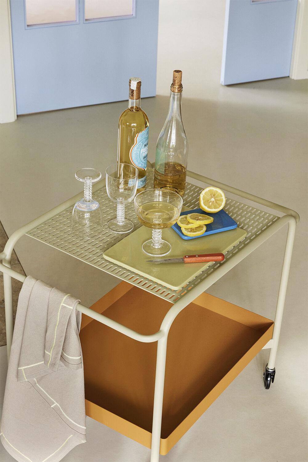 Amare Bordsk&aring;nere Small Bl&aring;/Orange s&aelig;t af 2