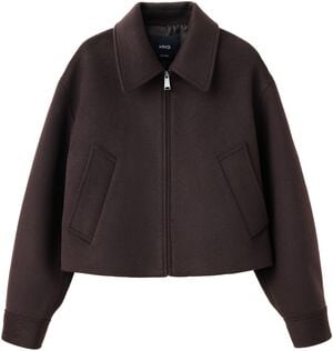 Wool bomber jacket