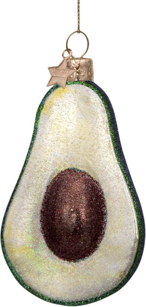 Ornament glass green avocado