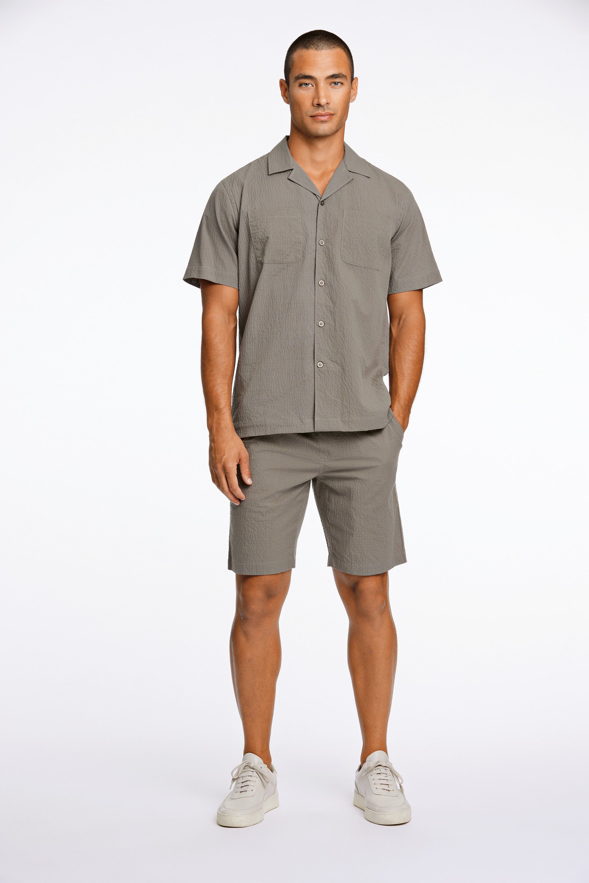 Seersucker shirt S/S+shorts