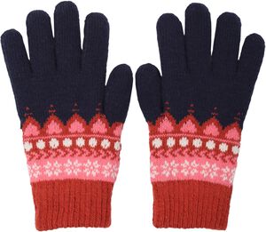 Danechestnut Gloves Dk Navy JAQUARD