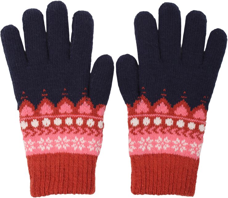 Danechestnut Gloves Dk Navy JAQUARD