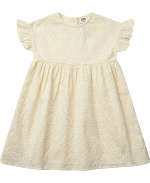 Floral broderie kids dress GOTS