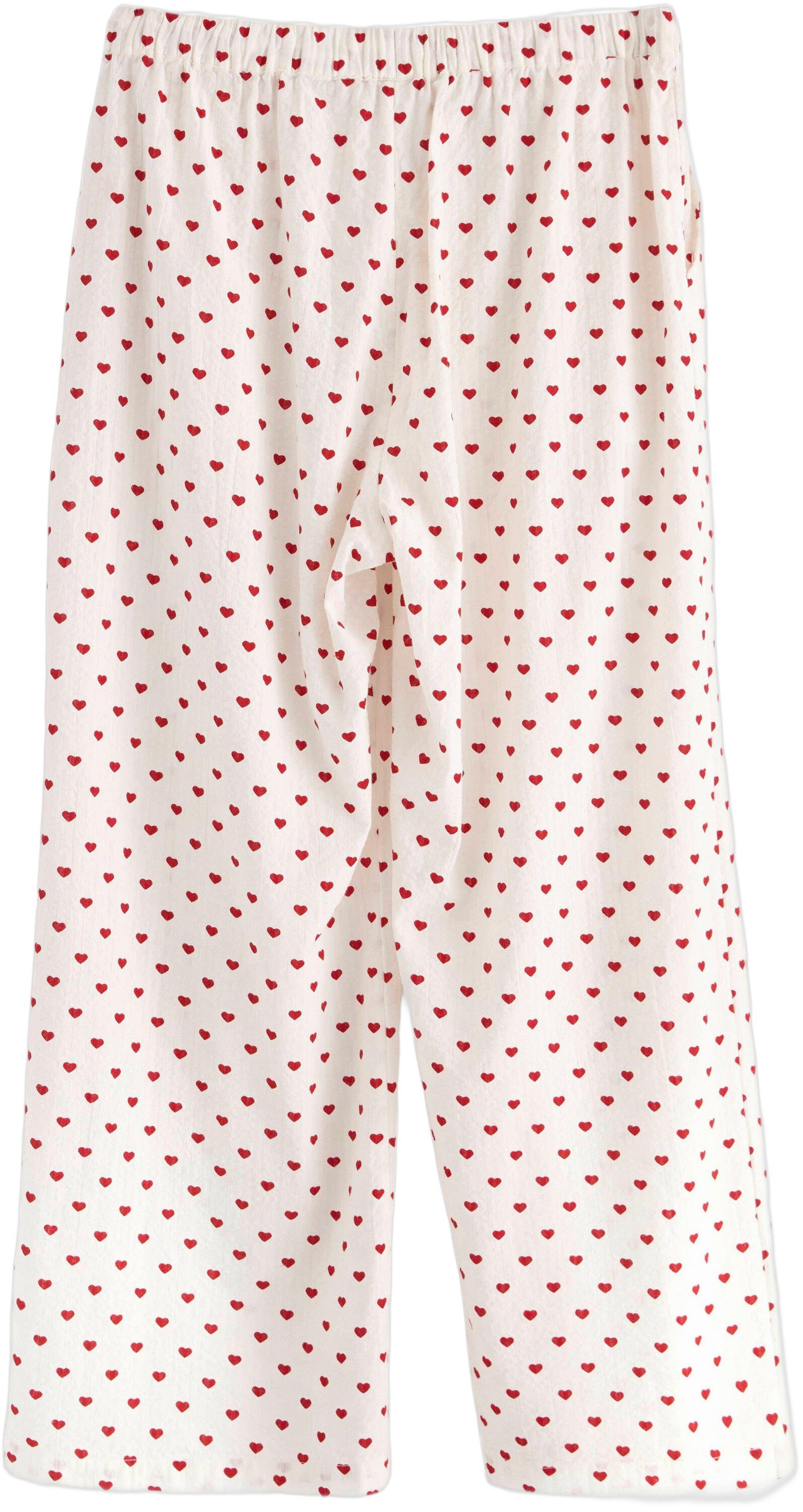 Cropped pyjama trousers in soft see