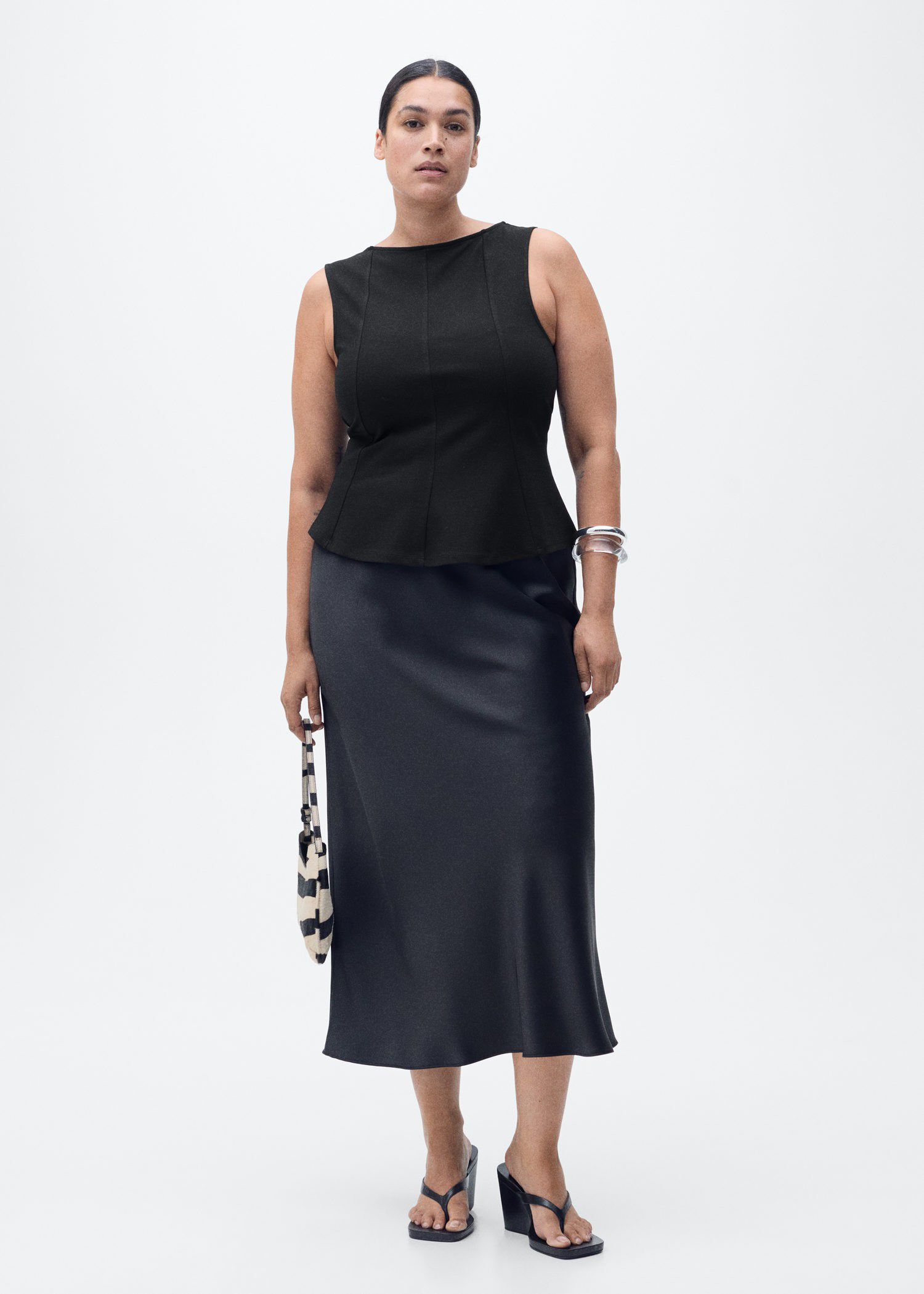 A-line boat neck top