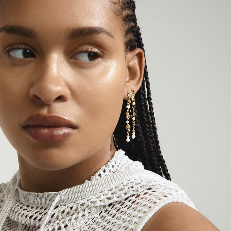 SLOAN pearl earrings gold-plated
