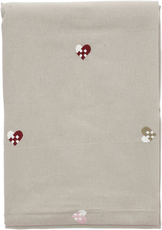 Julbordsduk 140x270 Christmas Hearts Embroidery Rose