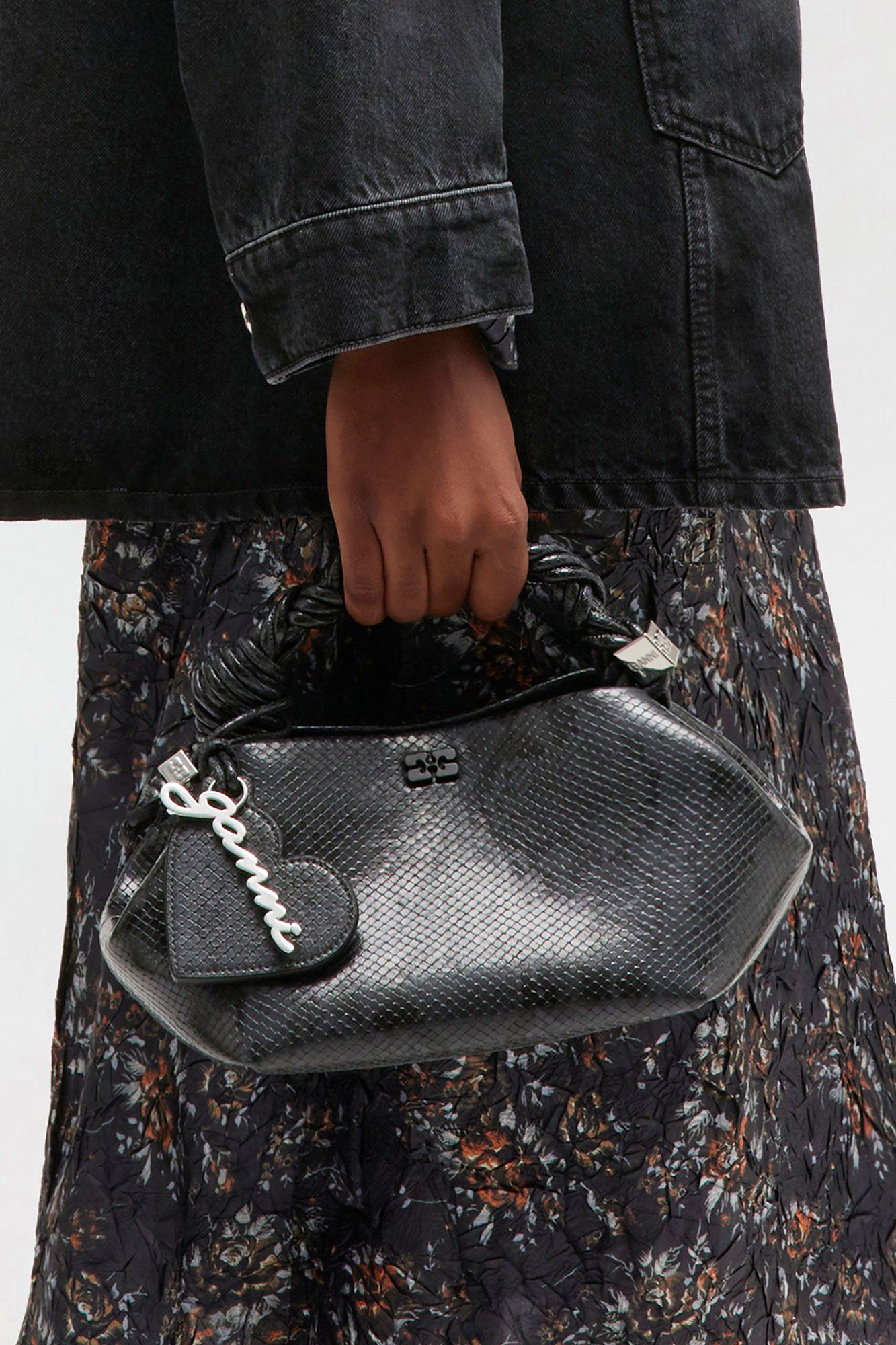 Ganni Bou Heart Mirror Snake