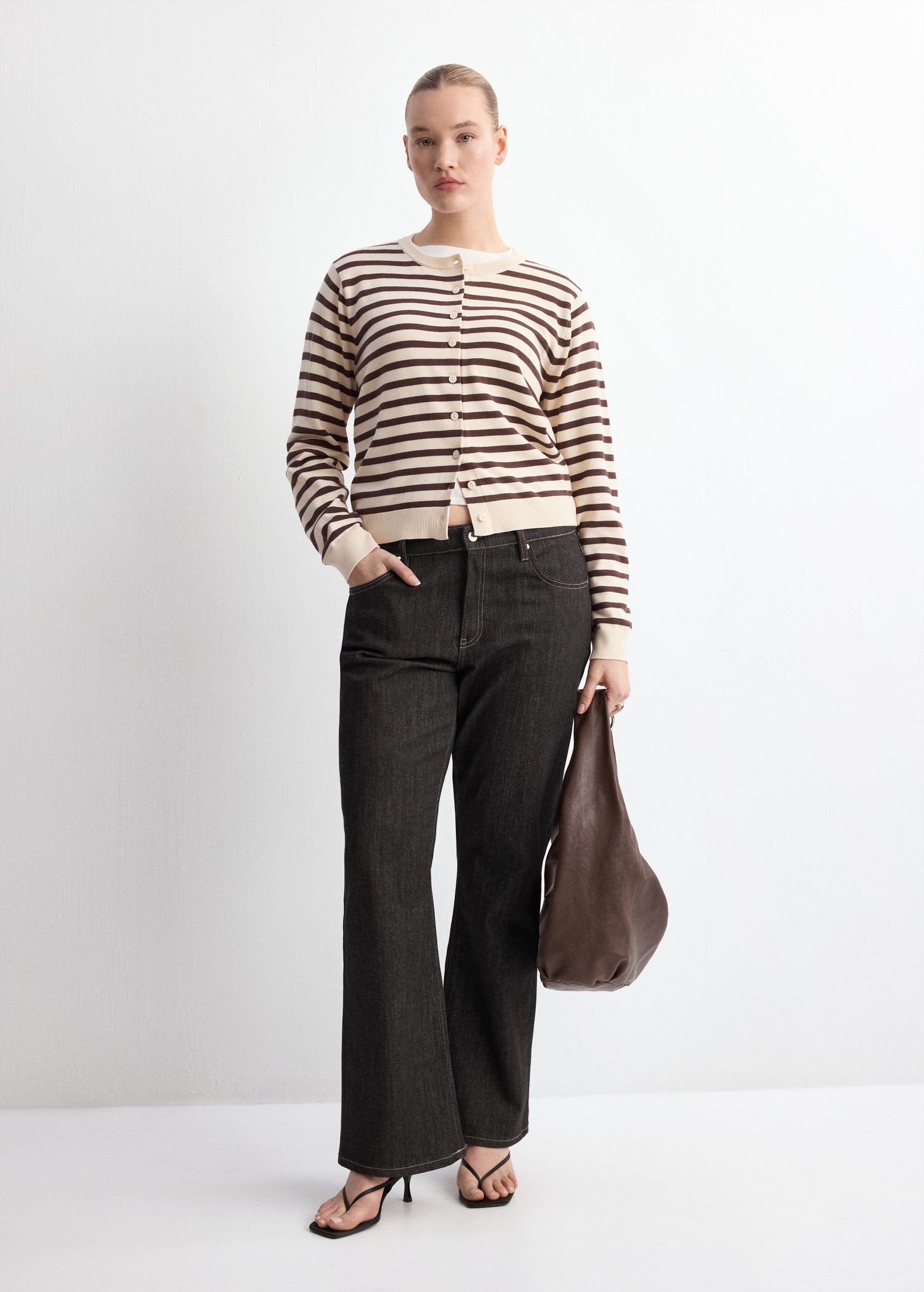 Stripped knit cardigan