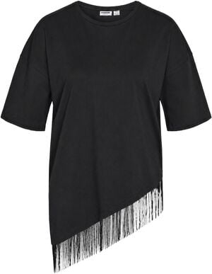 NMEASY S/S ASSYMETRIC FRINGE TOP