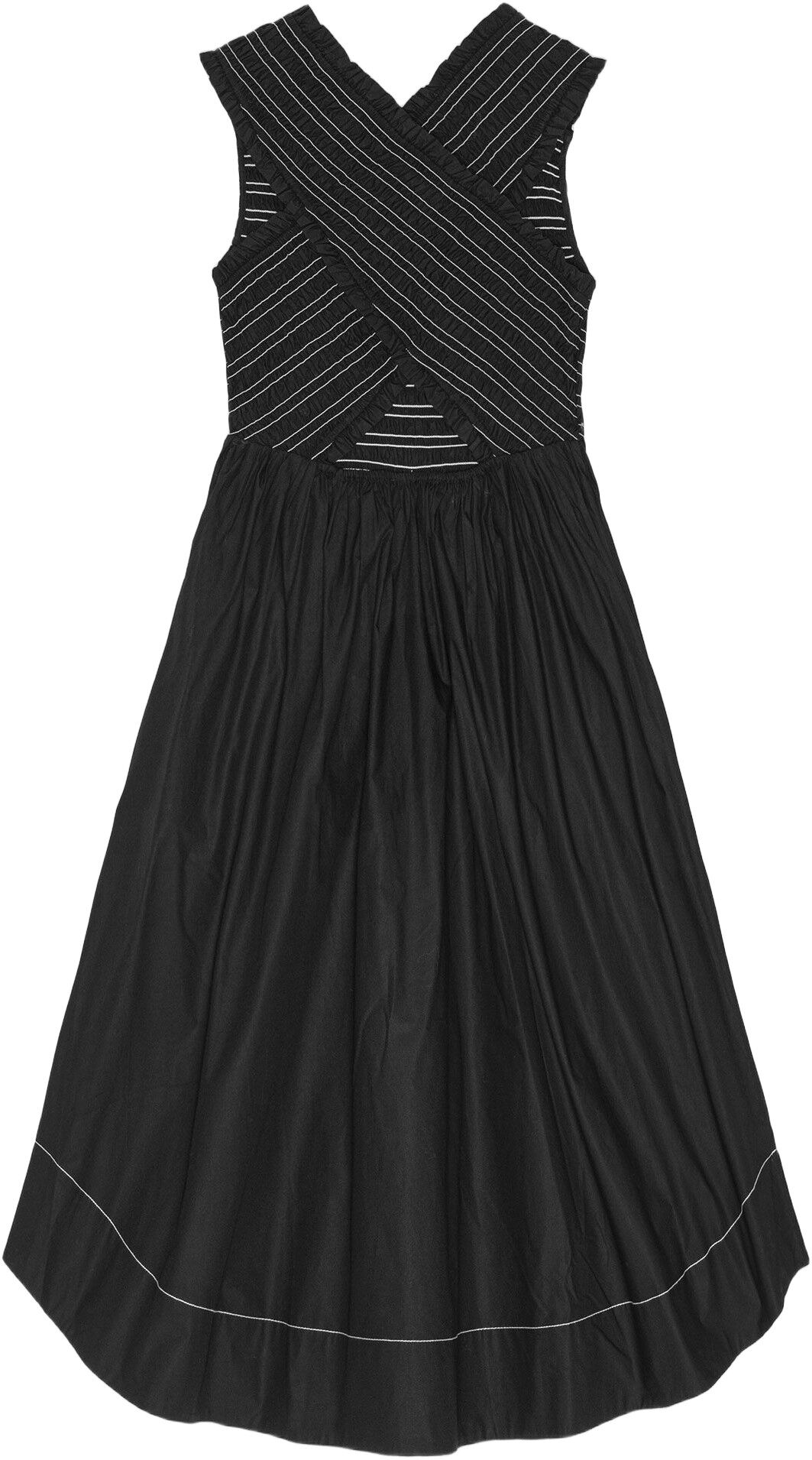 Washed Stretch Cotton Smock Midi St